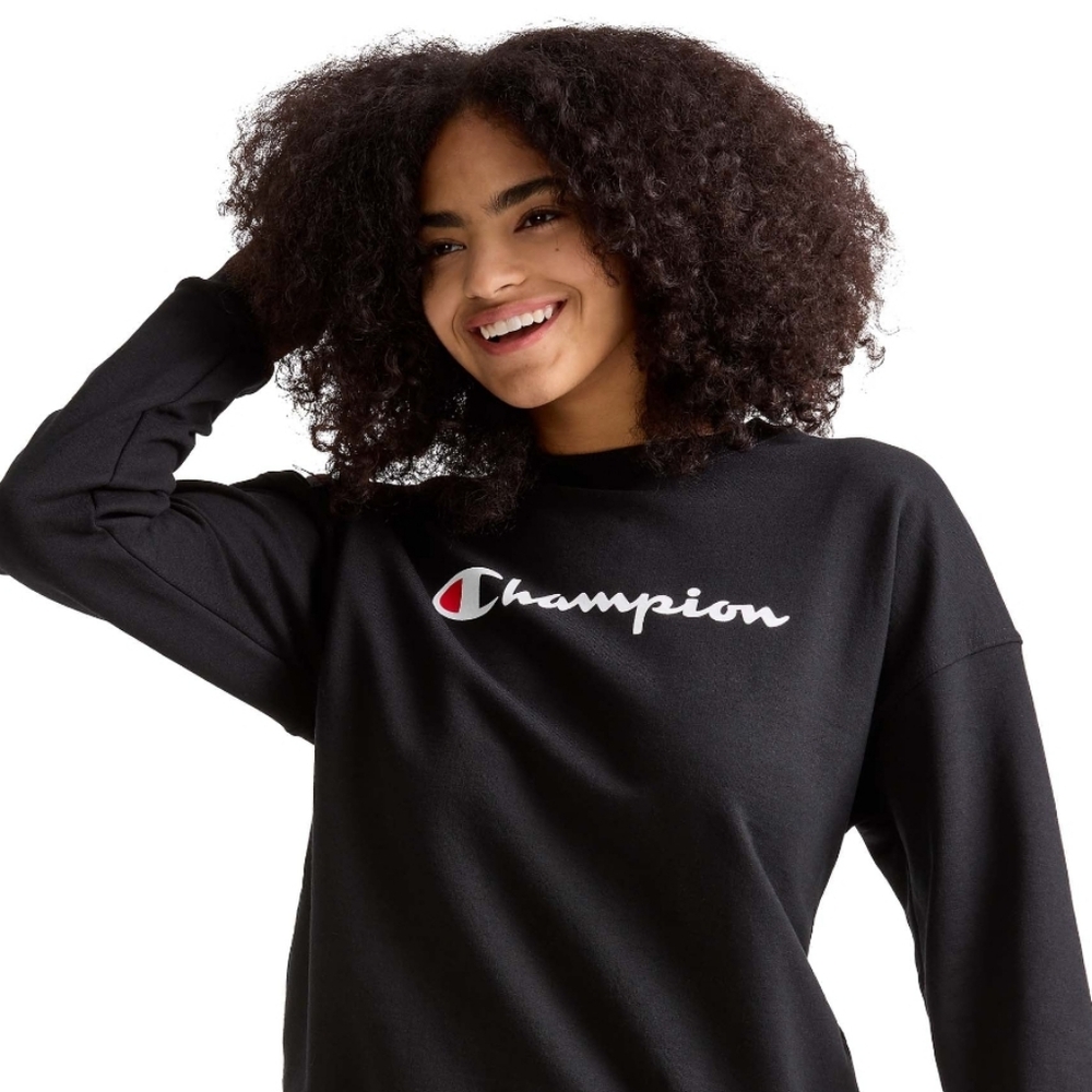 Champion Black Crew Sweatshirt